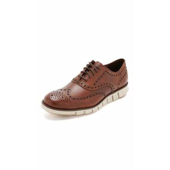 COLE HAAN MEN'S ZEROGRAND WING OXFORD BRITISH TAN 9 M US